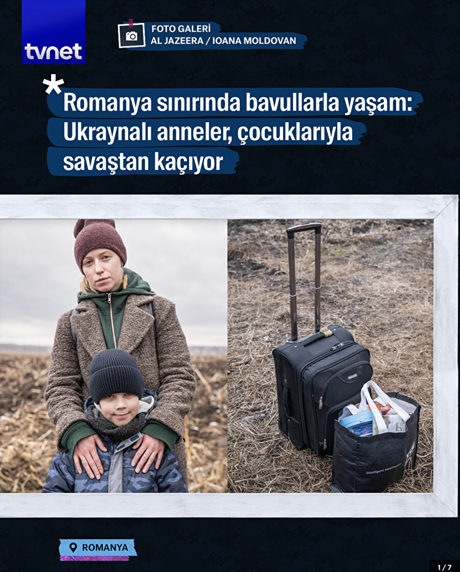 Romanya sınırında bavullarla yaşam