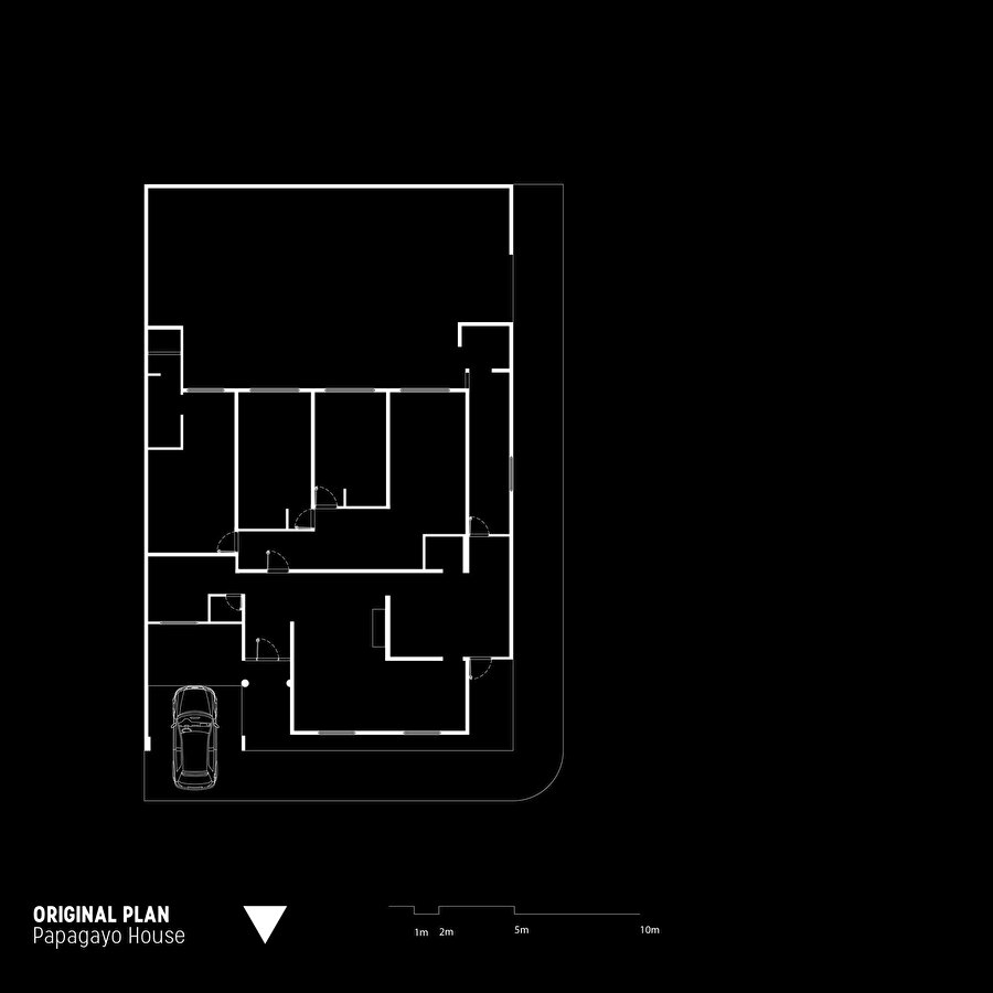 Evin yenilenmeden önceki orijinal planı.