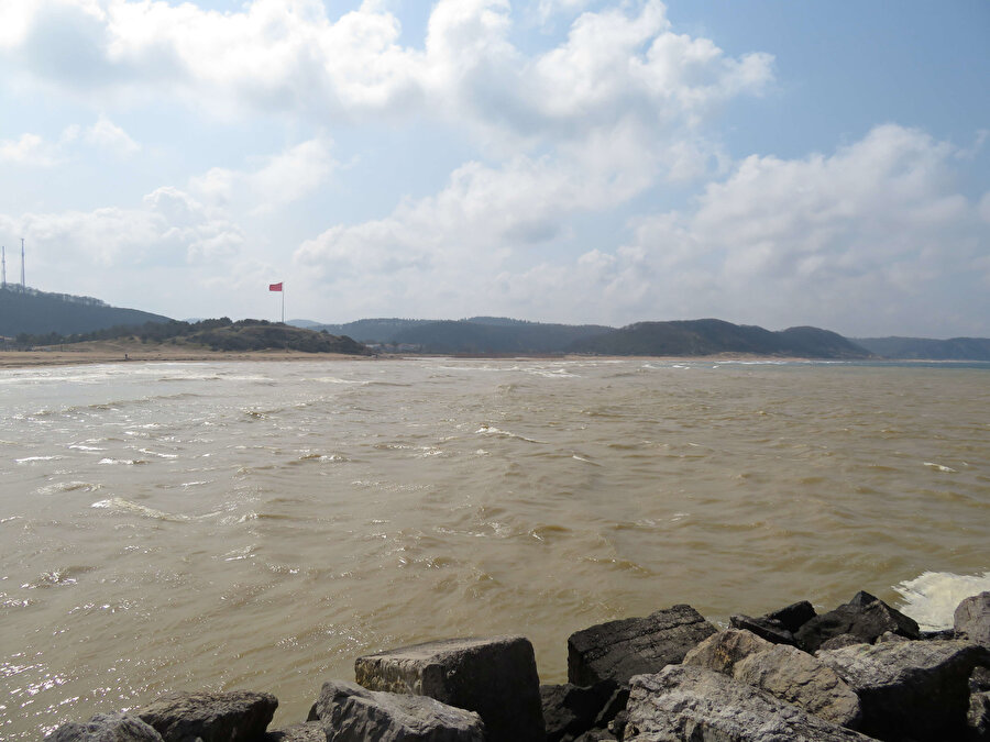Şile'de denizin rengi kahverengiye döndü