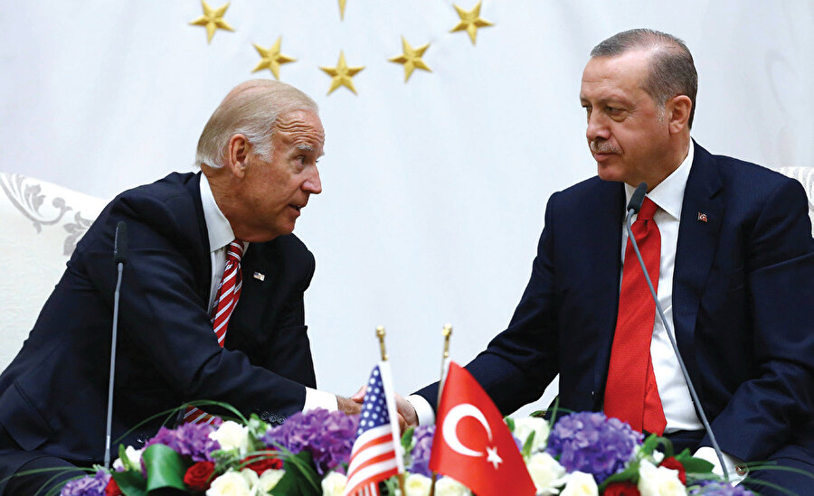 ABD Başkanı Bıden ve Cumhurbaşkanı Erdoğan.
