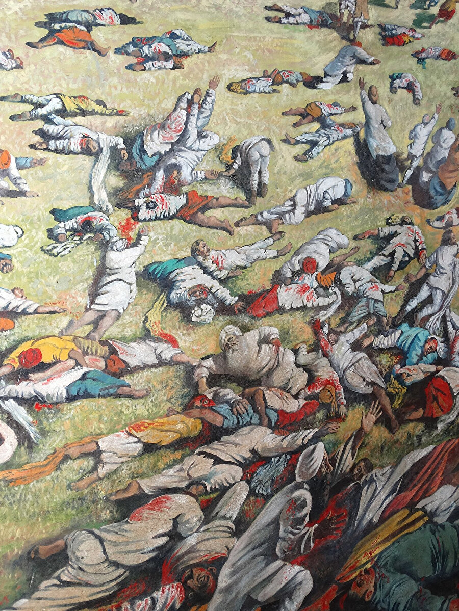 Katliamın resmi, kan gölüne dönmüş piknik alanını gösteriyor.