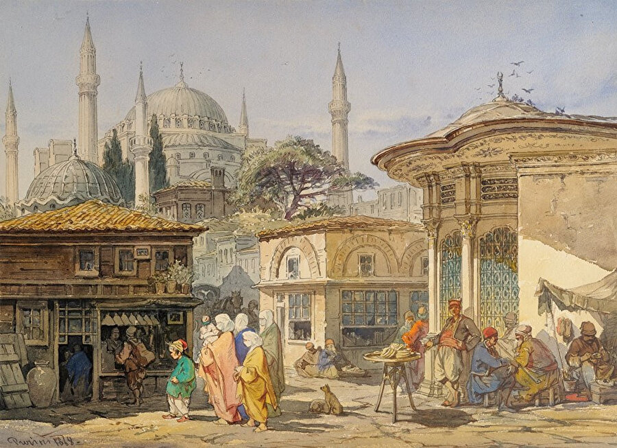 Mahyayı, 1578’de İstanbul’a gelen bir başka seyyahın, Salomon Schweigger’in seyahatnamesindeki bir tasvirde görürüz. 