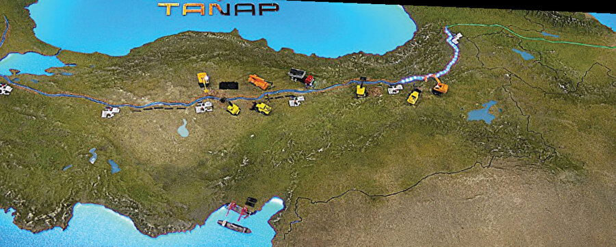 Açıldığından bu yana TANAP'tan gerçekleştirilen gaz akışı: 9.1 milyar metreküp.