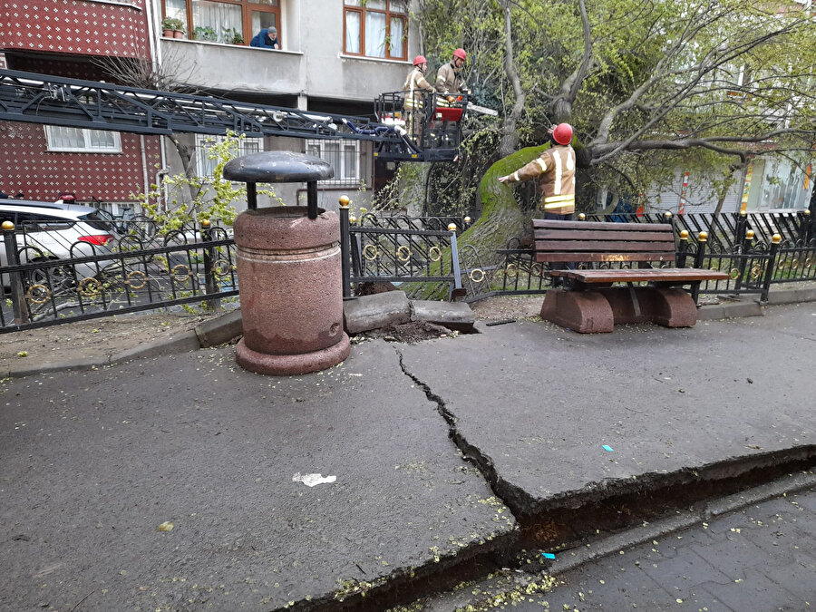 Saat 05.30'da gürültüyle uyanan bina sakinleri şaşkına döndü