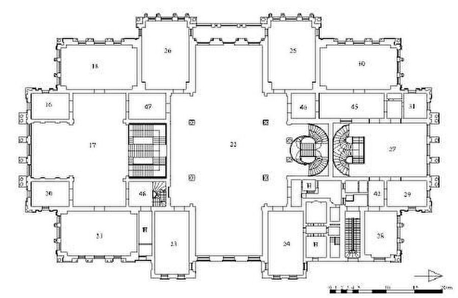 Beylerbeyi Sarayı’nın Zemin ve Birinci Kat Planları (Plan: M.S. Arşivinden)
