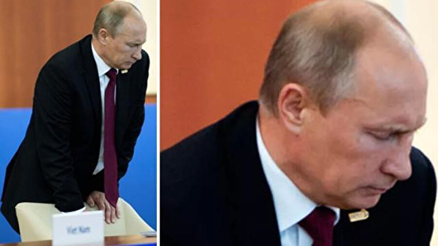 Putin'in ayakta durmakta zorlandığı anlardan görüntü
