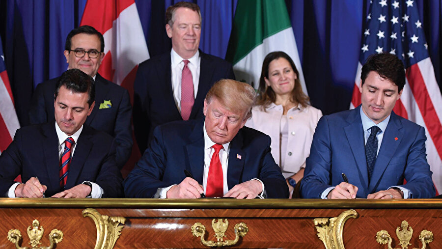  Trump’ın dediği oldu NAFTA’nın yerini üç ülkenin isimlerinden oluşan USMCA aldı.