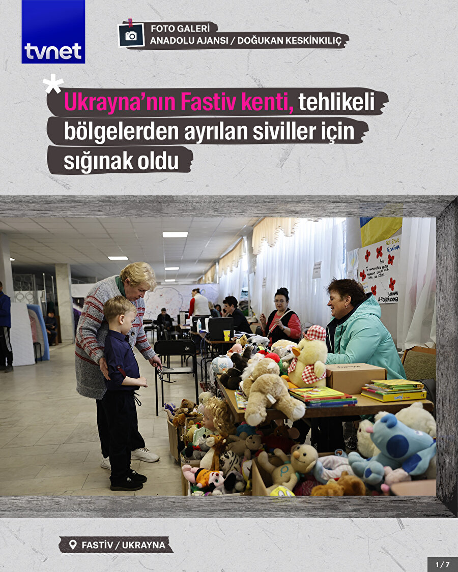 Ukrayna’nın Fastiv kenti, tehlikeli bölgelerden ayrılan siviller için sığınak oldu