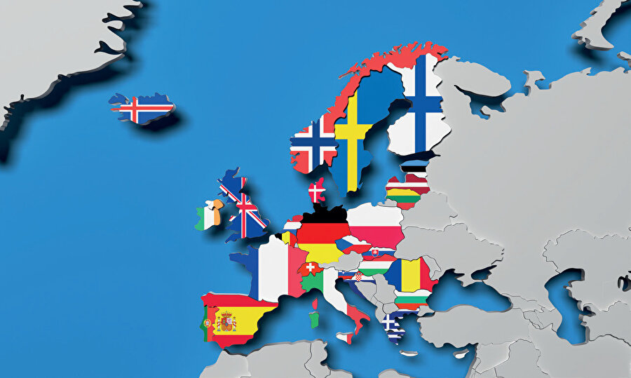 Avrupa ekonomik bölge haritası.