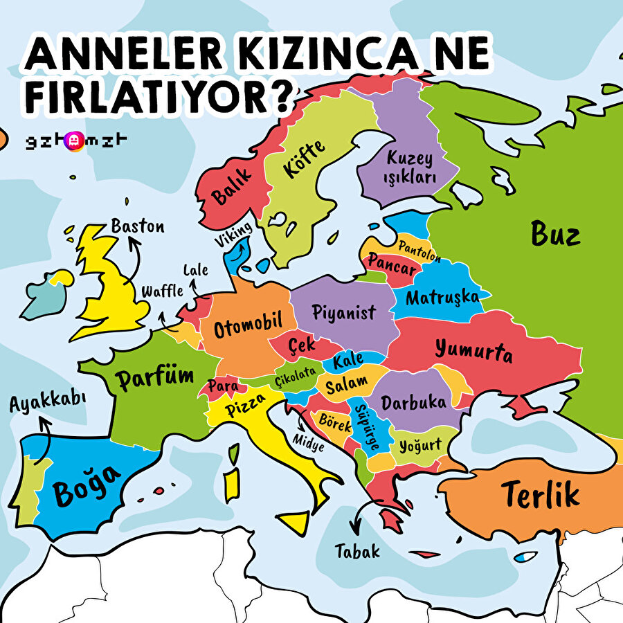 Anneniz kızınca ne fırlatır?