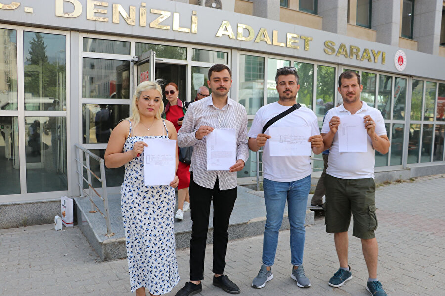 Denizli Cumhuriyet Başsavcılığı önünde mağdurlar