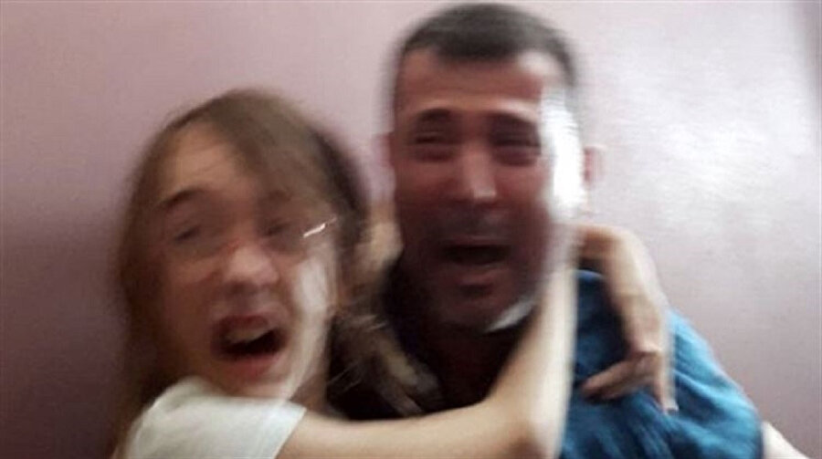 Babasına sarılıp ağlayan minik Yağmur’un gözyaşları yürekleri sızlatmıştı.