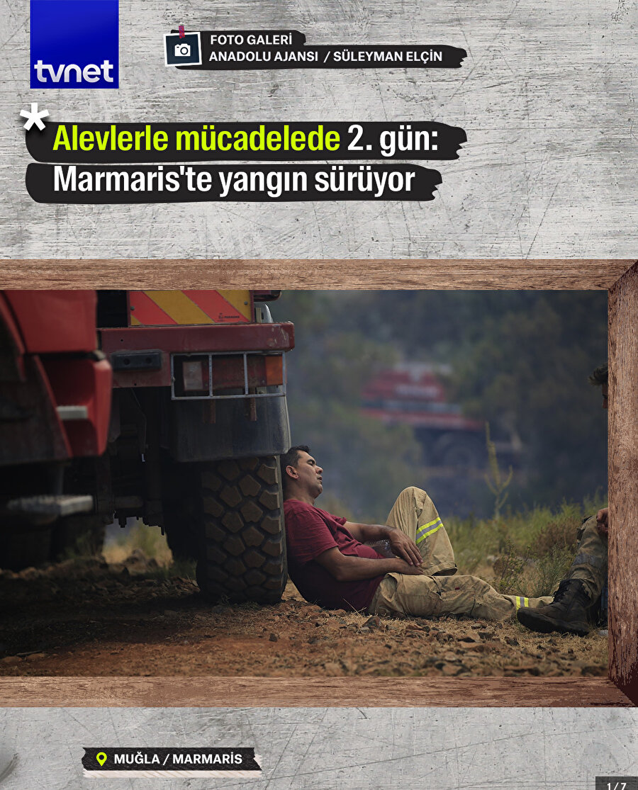 Alevlerle mücadelede 2. gün: Marmaris'te yangın sürüyor