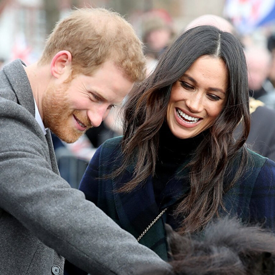 İngiliz Kraliyet gelini Sussex Düşesi Meghan Markle ve Prens Harry.