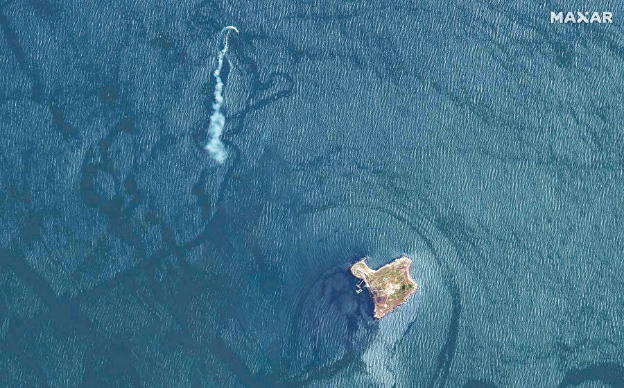 Yılan Adası uydu fotoğrafı.