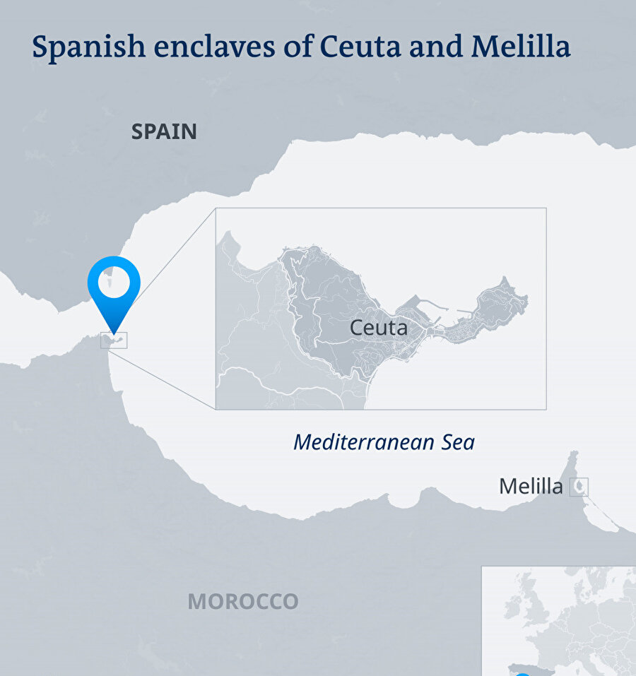 Fas, hem Ceuta hem de Melilla'nın kendi toprakları olduğunu iddia ediyor.