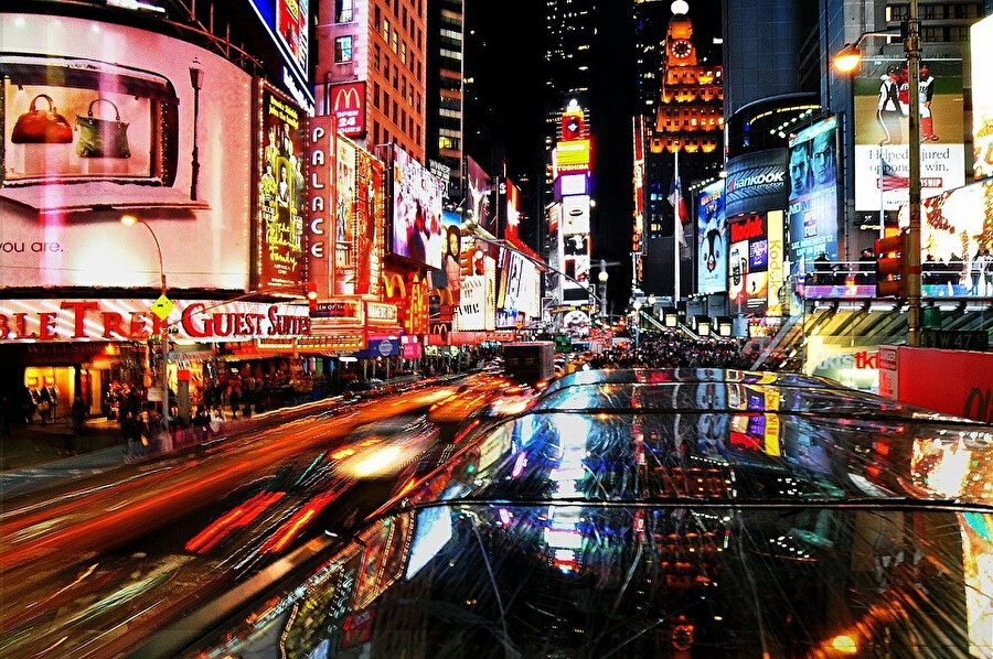 New York'un ünlü Times Meydanı genel görünüm