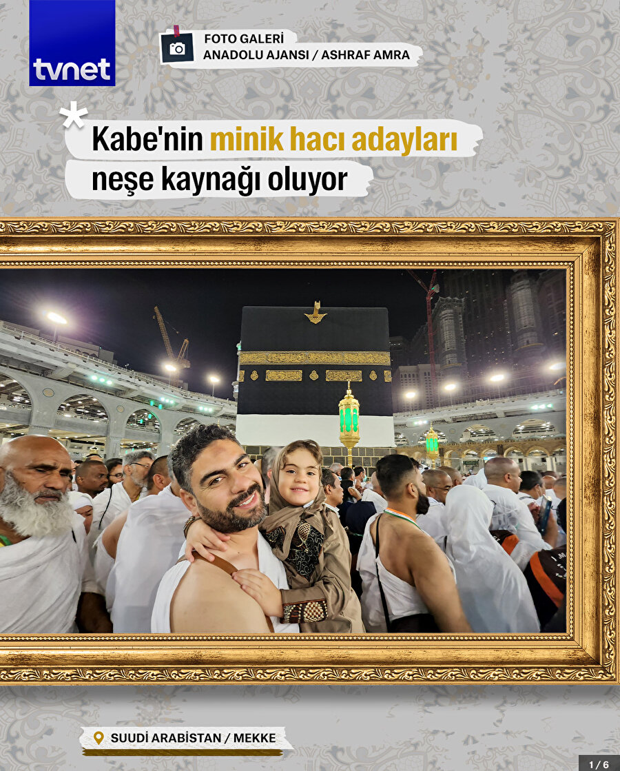 Kabe'nin minik hacı adayları neşe kaynağı oluyor