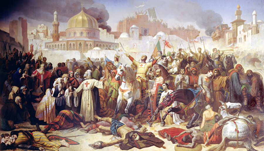 Temsili Kudüs Haçlı Krallığı zaferi.