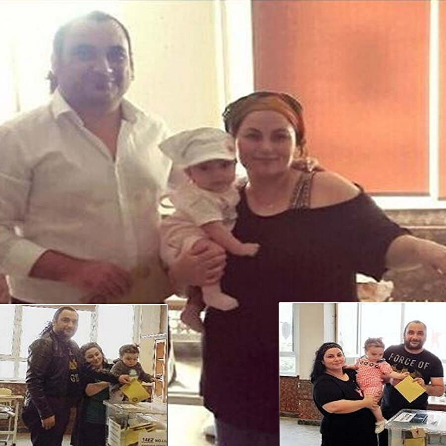 Bir yaşındaki bebeğin üçüncü defa sandık başında görüldüğü fotoğraf sosyal medyada büyük ilgi gördü.