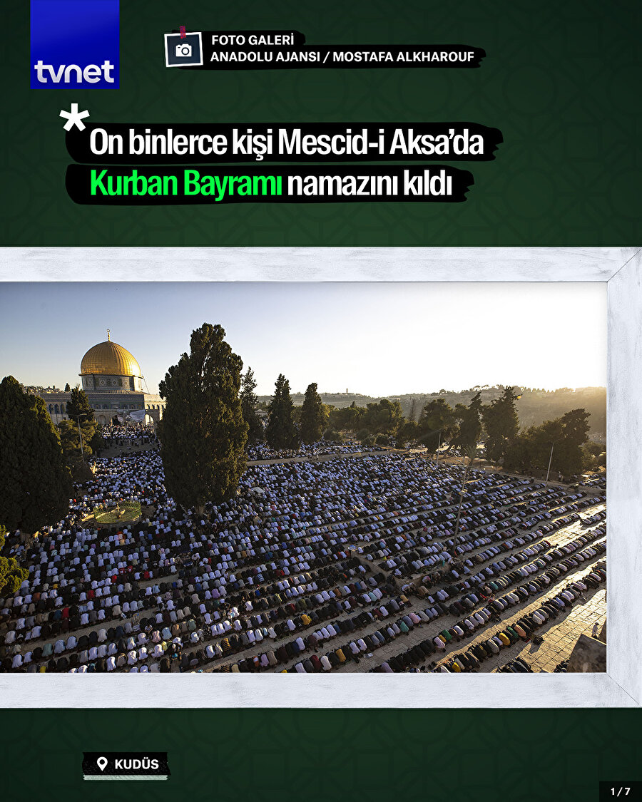 Mescid-i Aksa’da Kurban Bayramı namazı