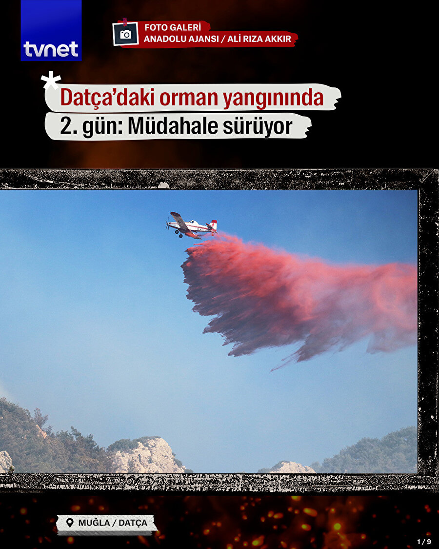 Datça’daki orman yangınında 2. gün: Müdahale sürüyor
