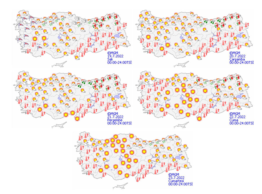 Meteoroloji hava durumu haritası