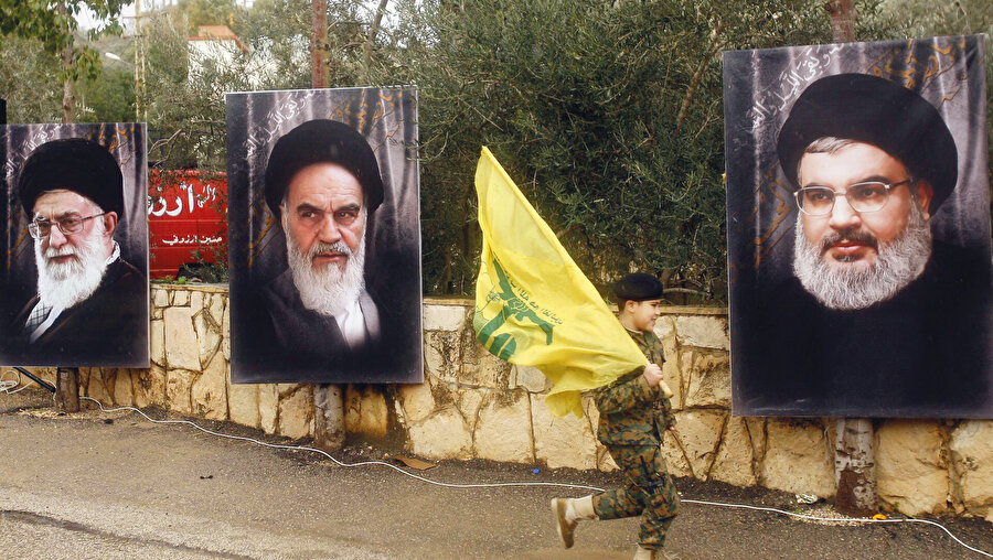 Hamaney, Humeyni, Nasrallah.