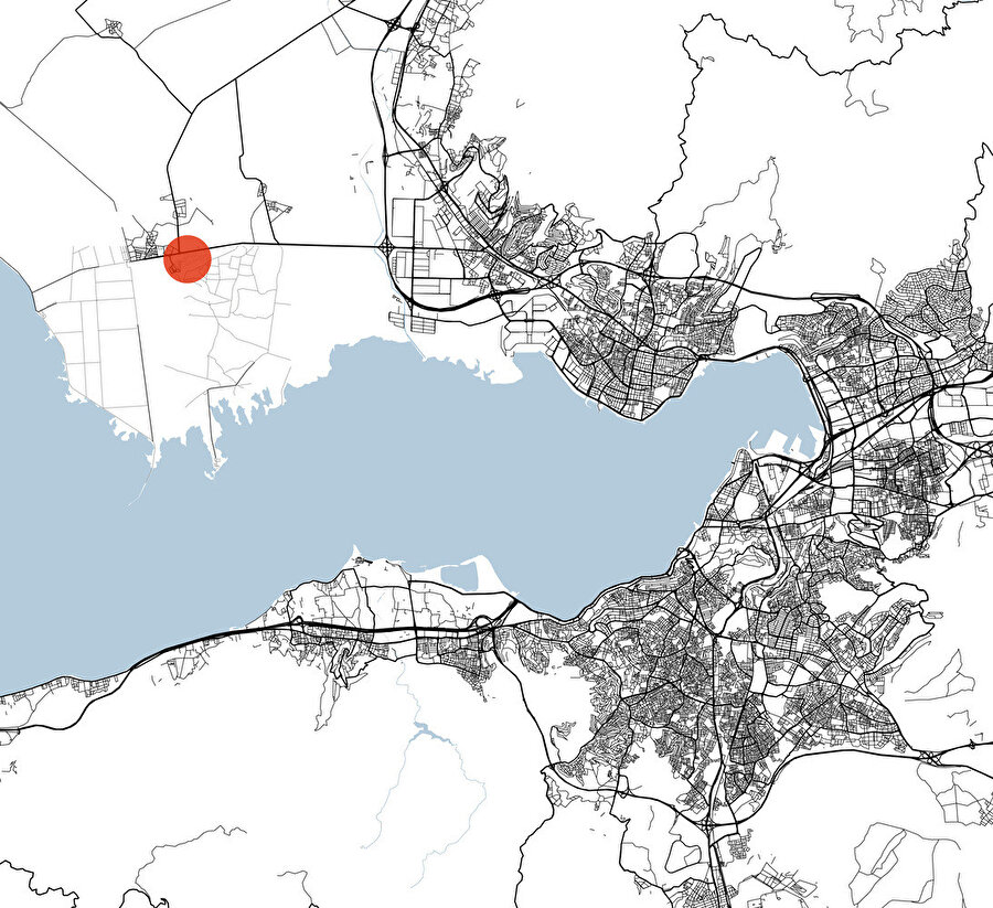 İzmir haritasındaki konumu.