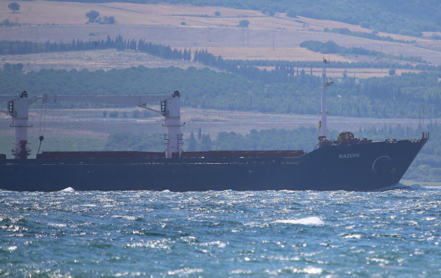 27 bin ton mısır taşıyan Razoni, ay başında Lübnan'a gitmek üzere Odessa Limanı'ndan yola çıkmıştı.