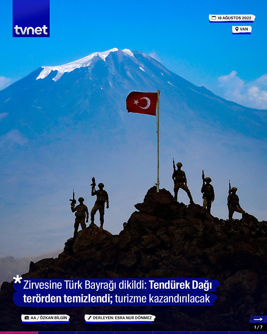 Tendürek Dağı terörden temizlendi