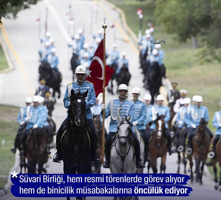 Süvari Birliği resmi törenlerin gözdesi
