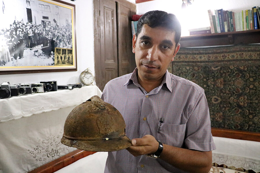 'Büyük Taarruz' alanında 100 yıllık miğfer ve mermiler bulundu