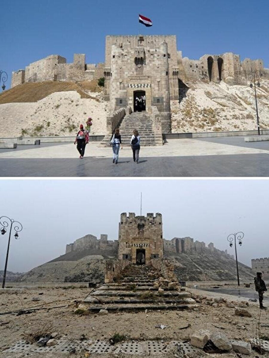 UNESCO Kültür Mirası içinde yer alan Eski Halep’in neredeyse tamamı tahrip edilmiş durumda.