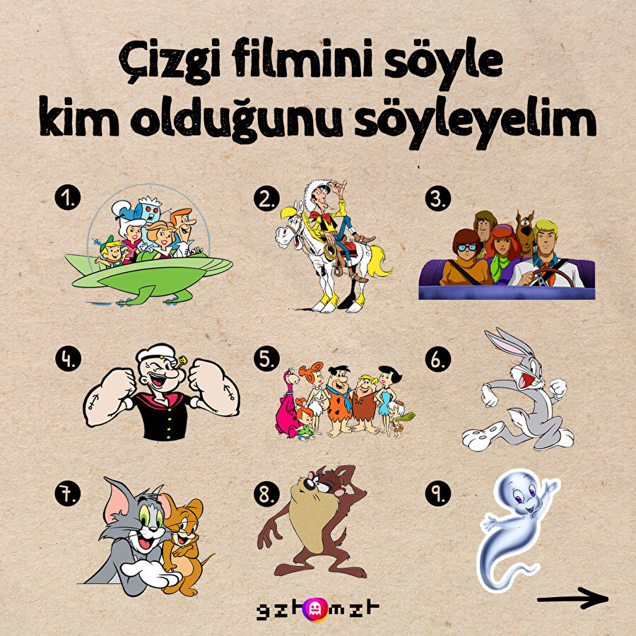 Çizgi filmini söyle kim olduğunu söyleyelim