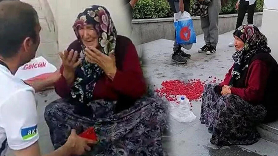 Zabıta işlem yaparken, meyveleri dökülünce ağladı