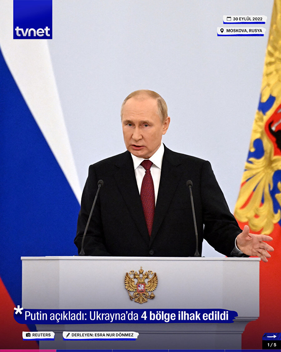 Ukrayna’da 4 bölge ilhak edildi