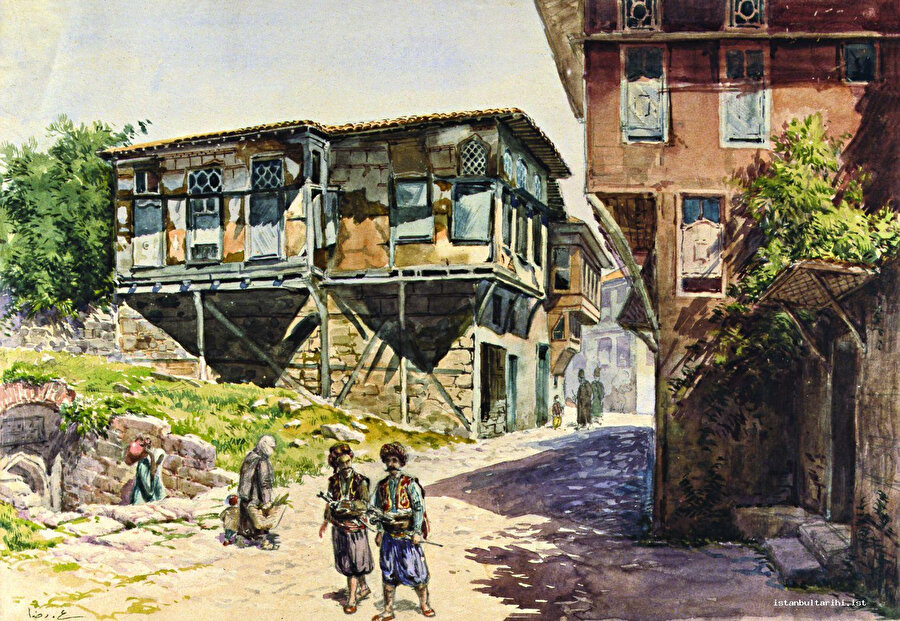 16. Yüzyılda Bir İstanbul Sokağı.