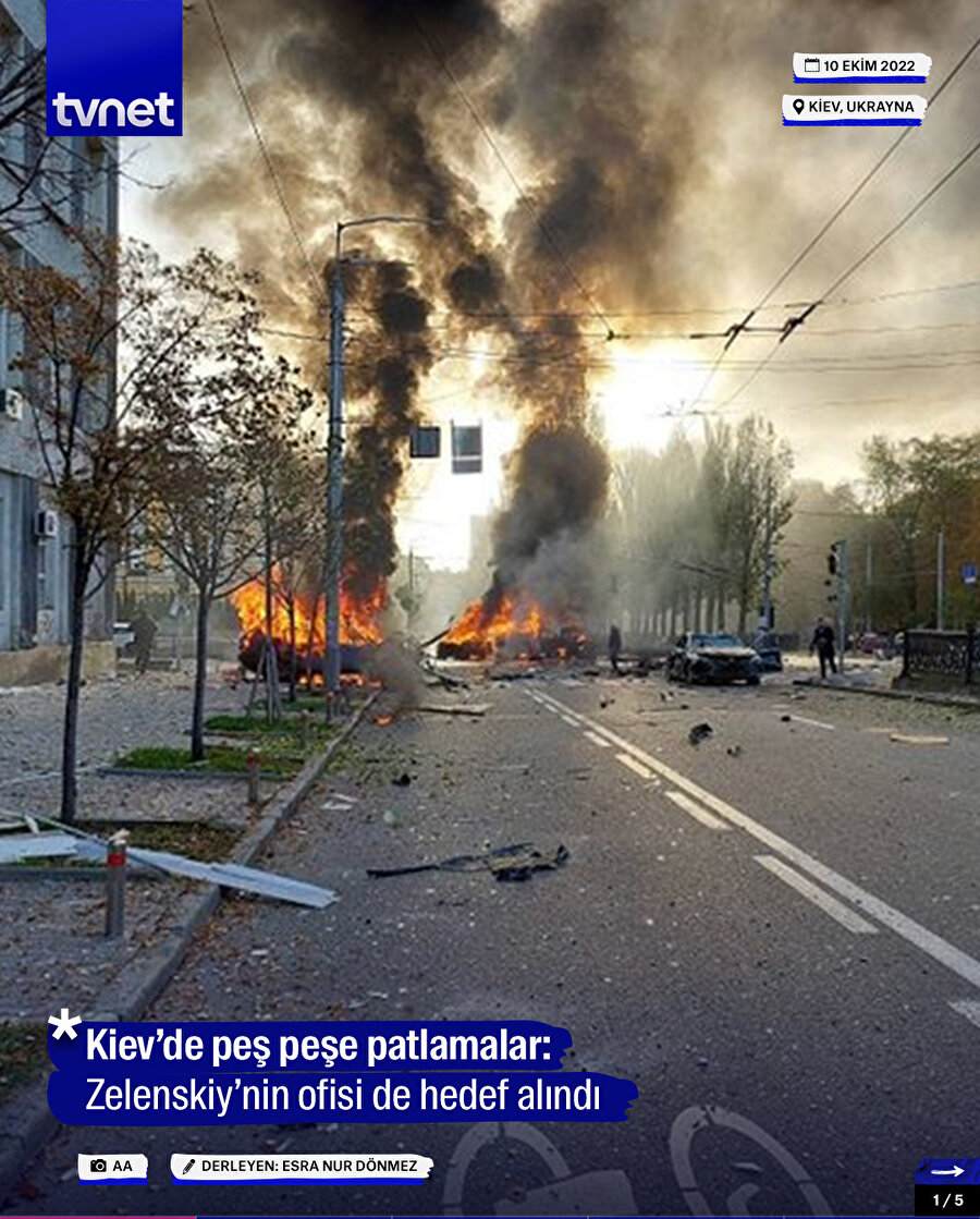 Kiev’de peş peşe patlamalar