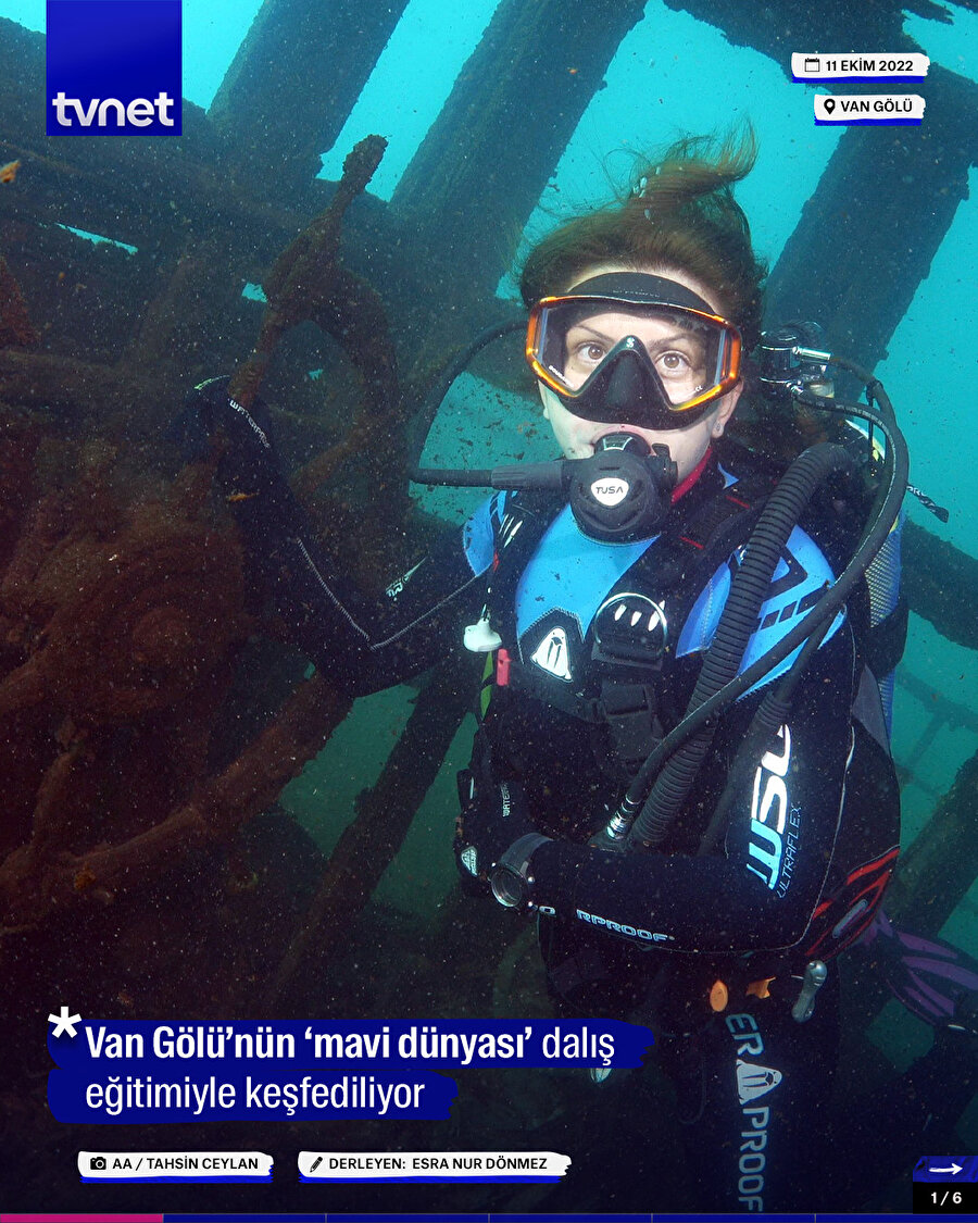 Van Gölü’nün ‘mavi dünyası’ dalış eğitimiyle keşfediliyor