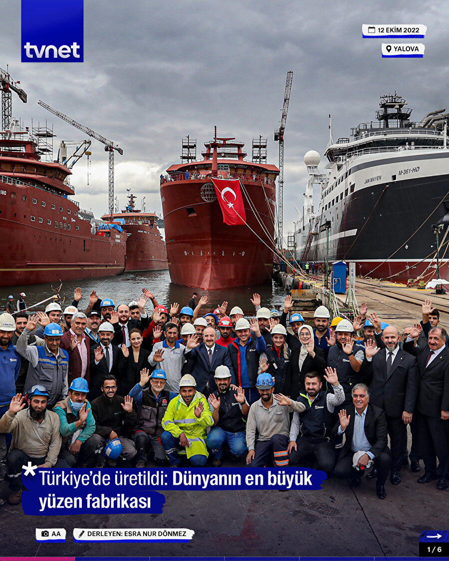 Dünyanın en büyük yüzen fabrikası Türkiye’de üretildi