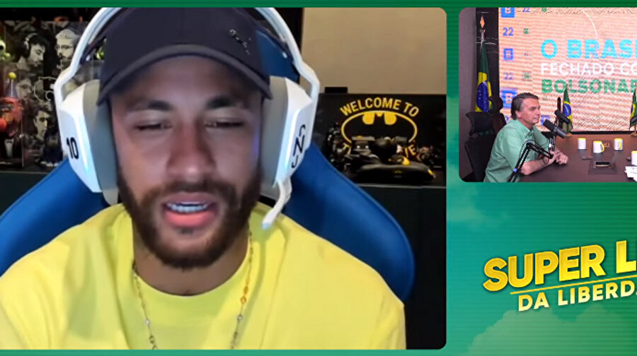 Neymar'dan canlı yayında destek