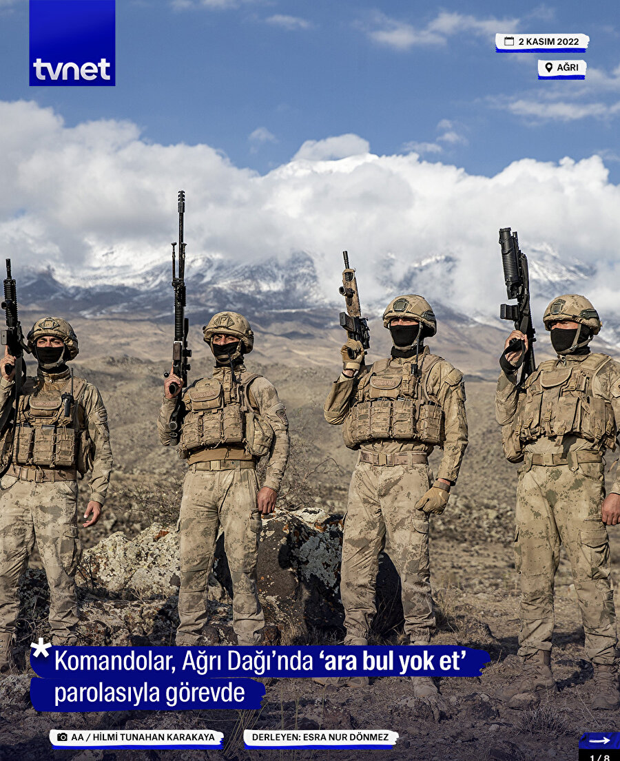 Komandolar, Ağrı Dağı’nda ‘ara bul yok et’ parolasıyla görevde