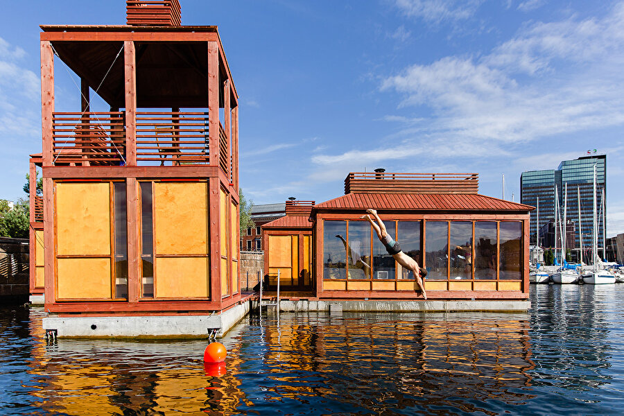 Bademaschinen Sauna.