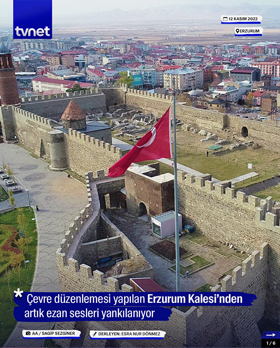 Erzurum Kalesi’nden artık ezan sesleri yankılanıyor