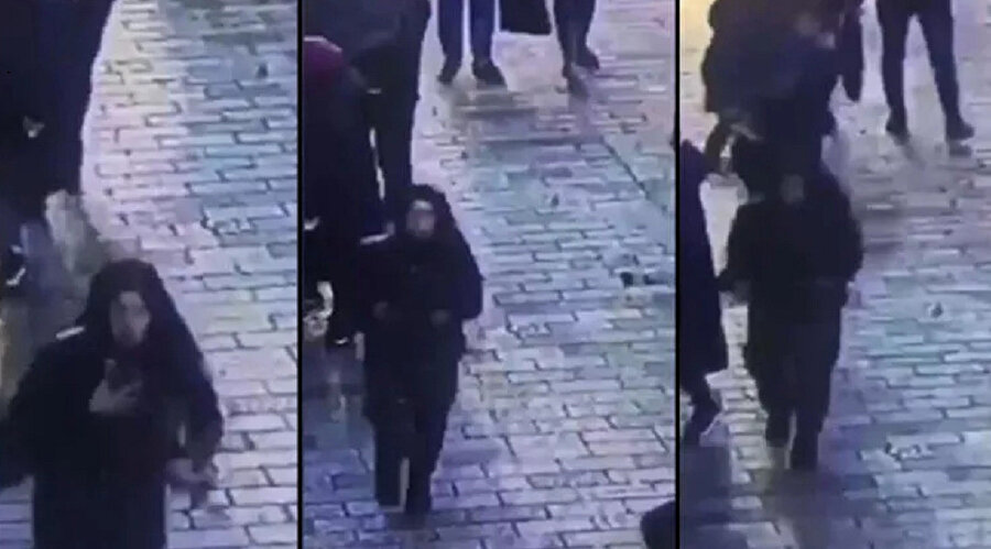 Şüpheli kadının kaçış anı güvenlik kamerasına yansıdı
