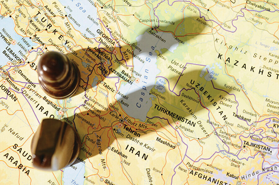 Ortadoğu haritası.