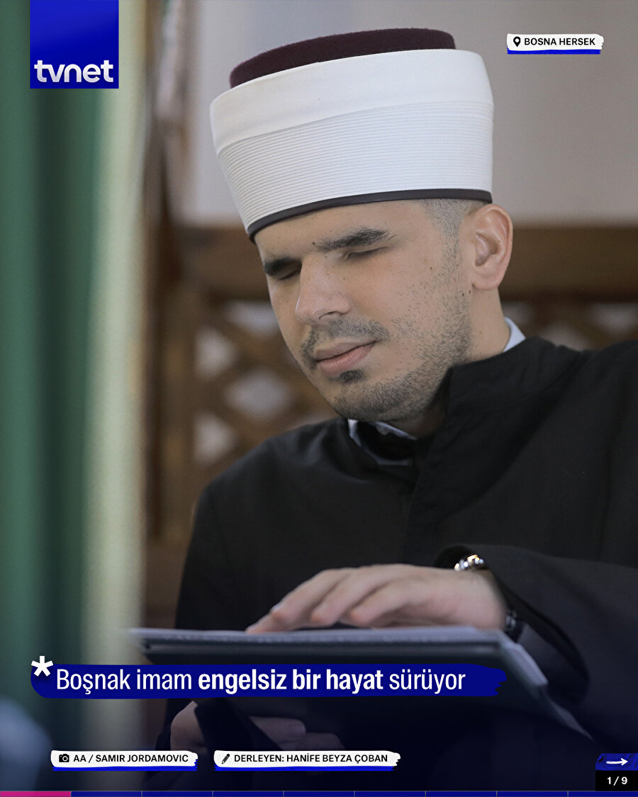 Boşnak imam engelsiz bir hayat sürüyor