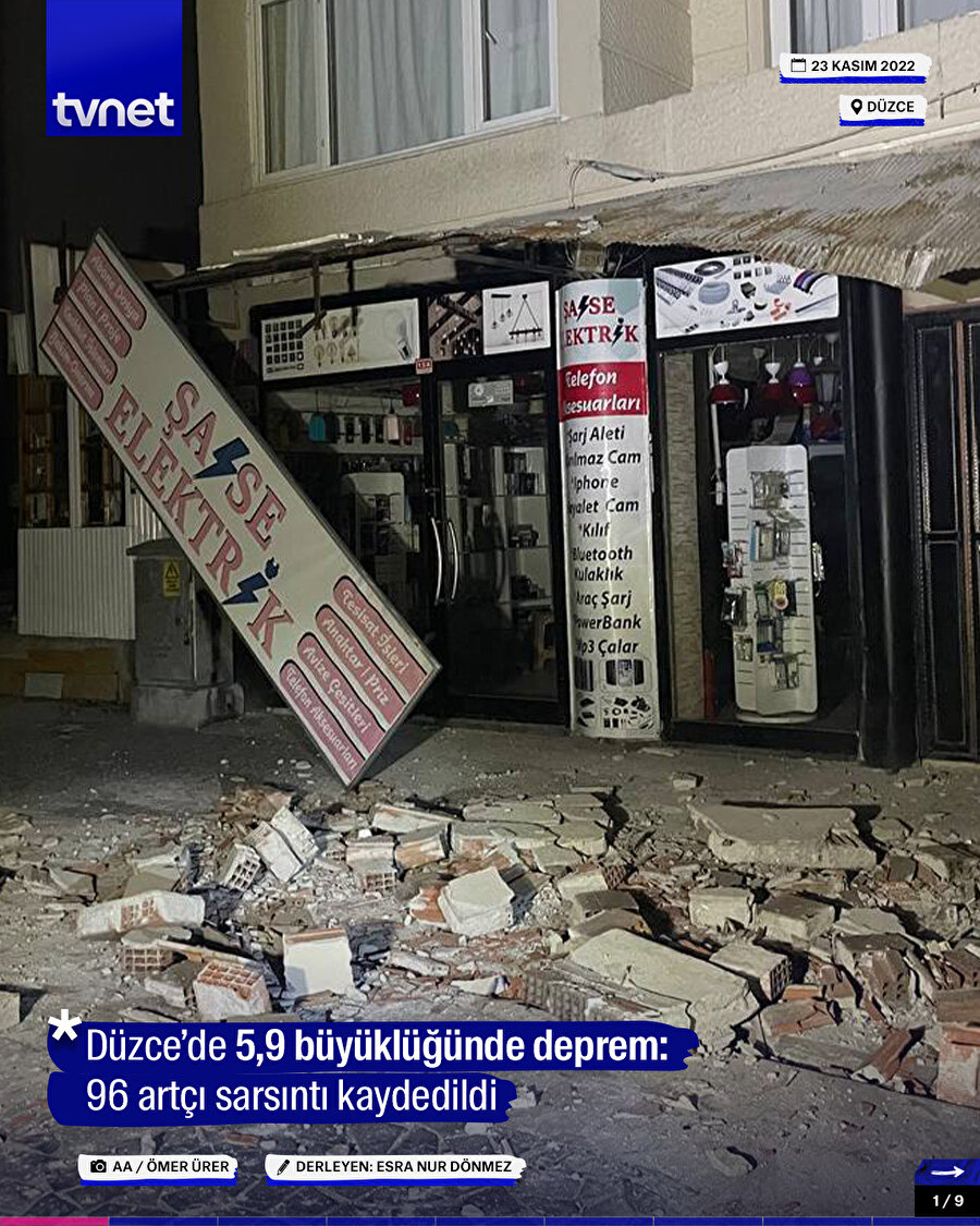 Düzce’de 5,9 büyüklüğünde deprem