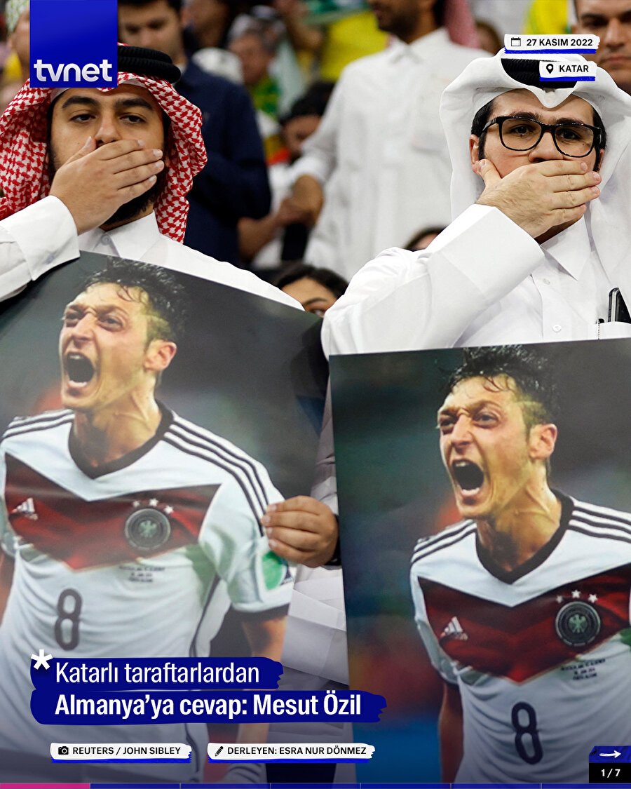 Katarlı taraftarlardan Almanya’ya cevap: Mesut Özil